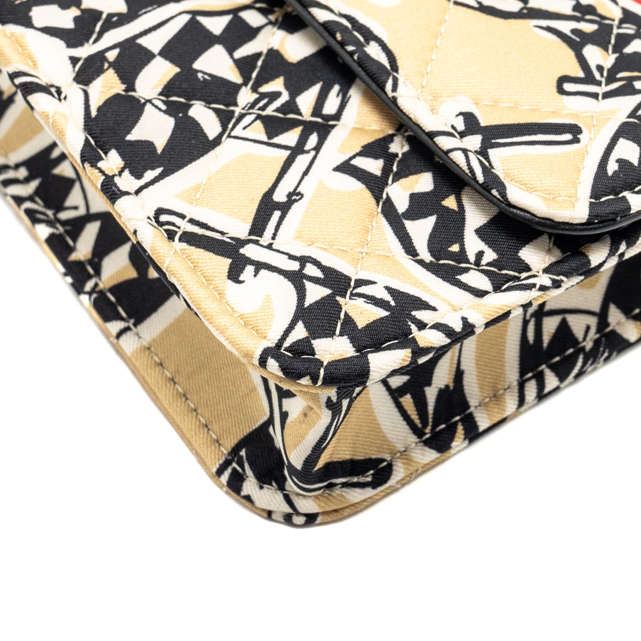 Chanel Mini flap bag Fabric Beige / Multicolour L (microchip)