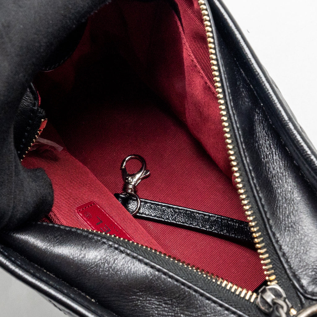Chanel Small Gabrielle Hobo Bag Calfskin Black Multicolour Hardware