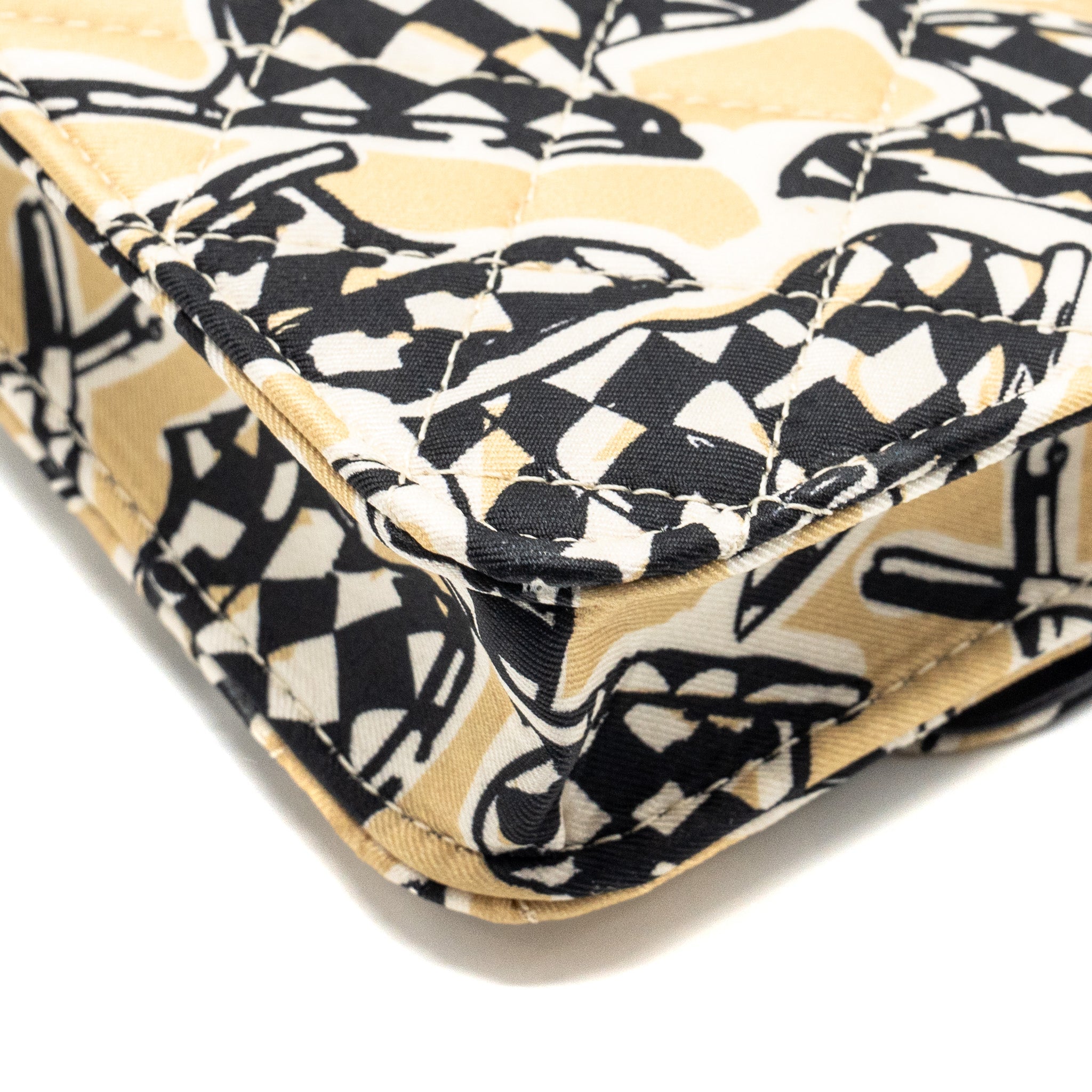 Chanel Mini flap bag Fabric Beige / Multicolour L (microchip)