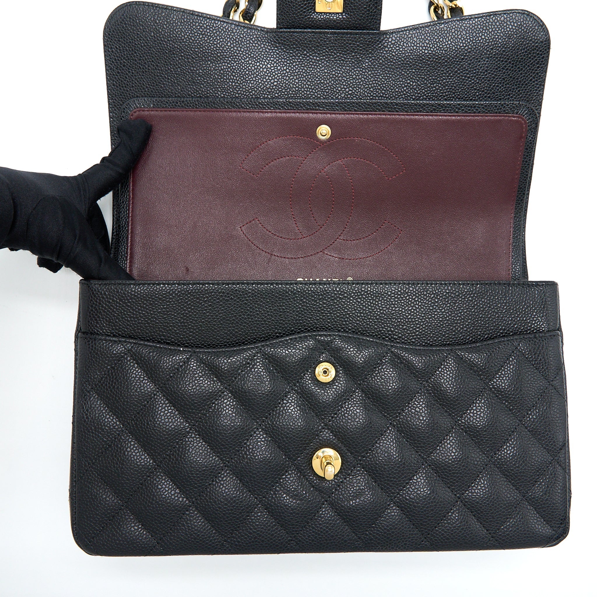 Chanel Jumbo Classic Double Flap Bag Caviar Black