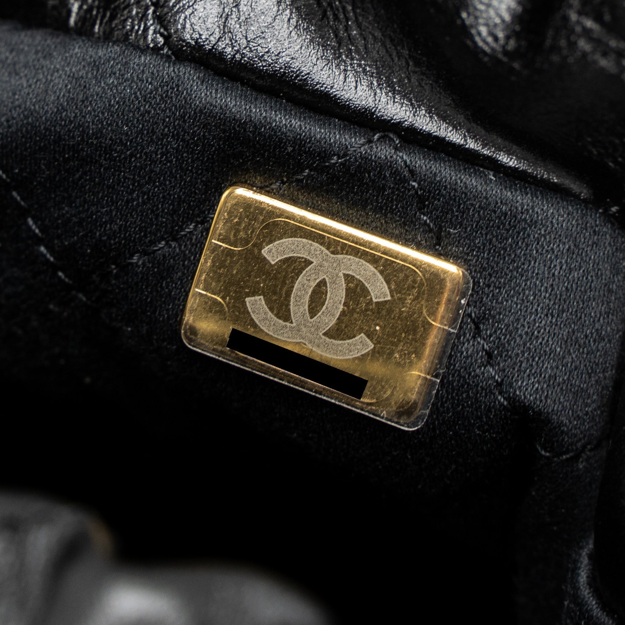 Chanel 23S Mini 22 Bag with Pearl Shiny Calfskin Black Brushed  (Microchip)