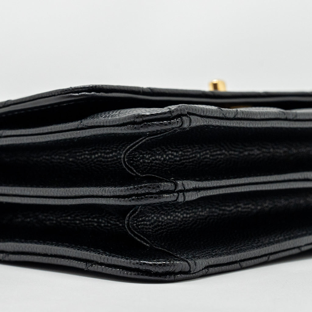Chanel 23s Wallet On Chain with Bag Charm Caviar Black (Microchip)
