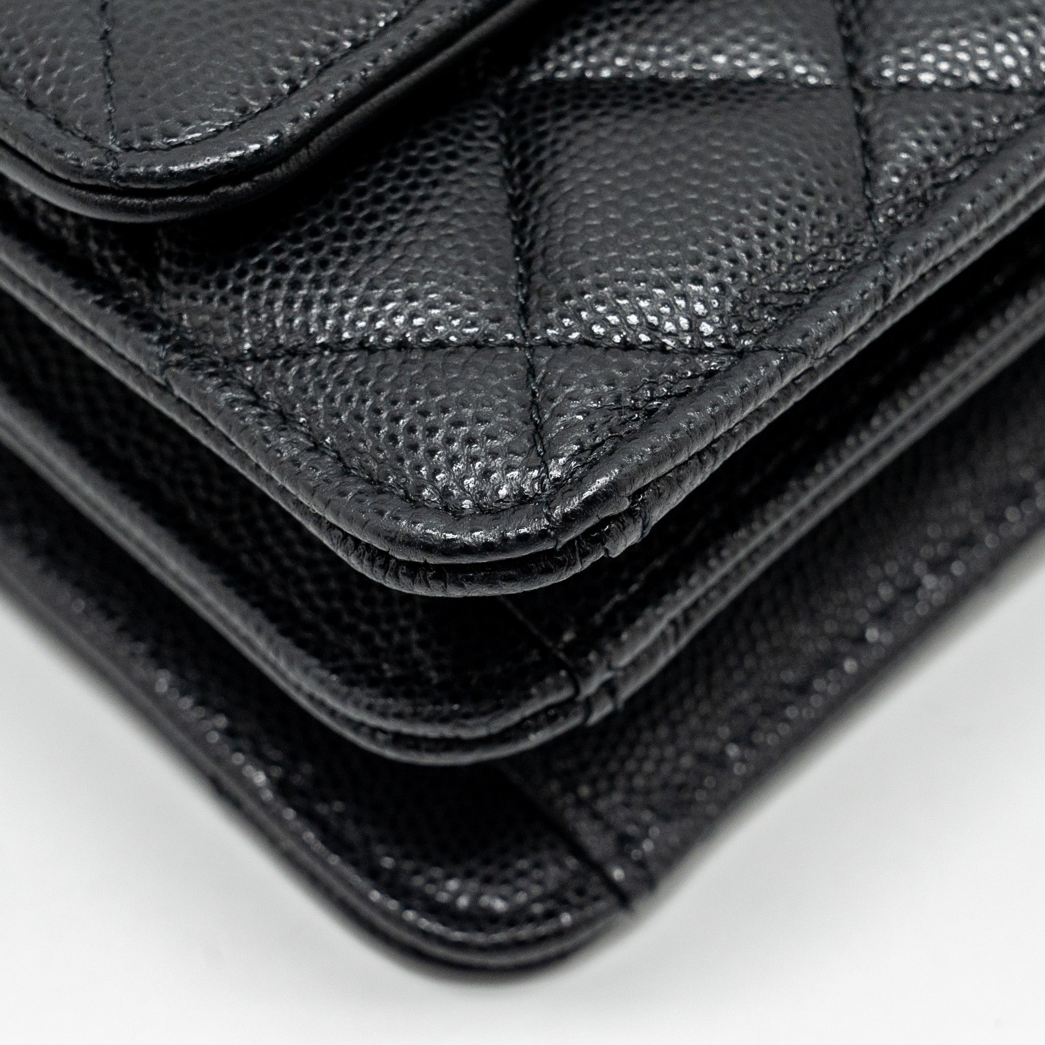 Chanel 23s Wallet On Chain with Bag Charm Caviar Black (Microchip)
