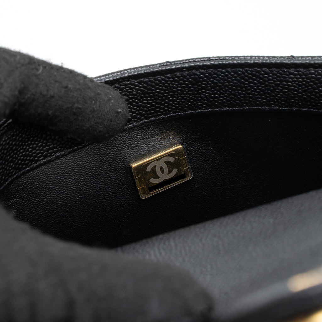 Chanel 23P Mini Coco Love Flap Bag Caviar Black  (Microchip)