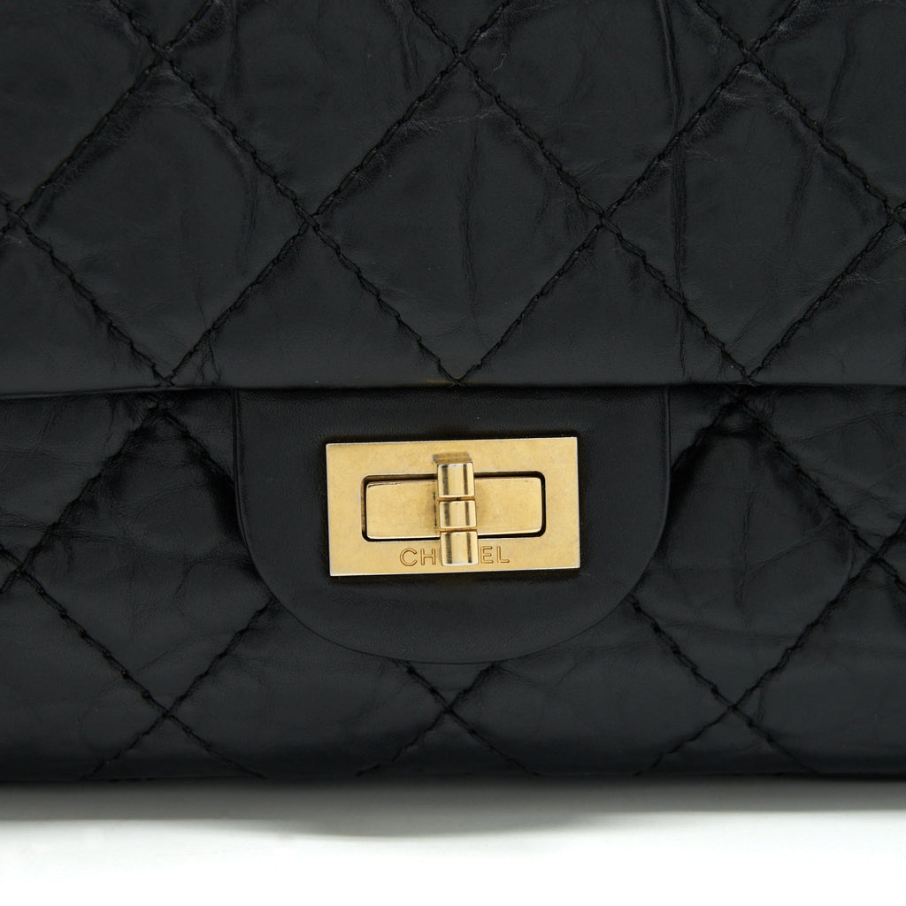 Chanel 2.55 226 Reissue Double Flap Bag Calfskin Black