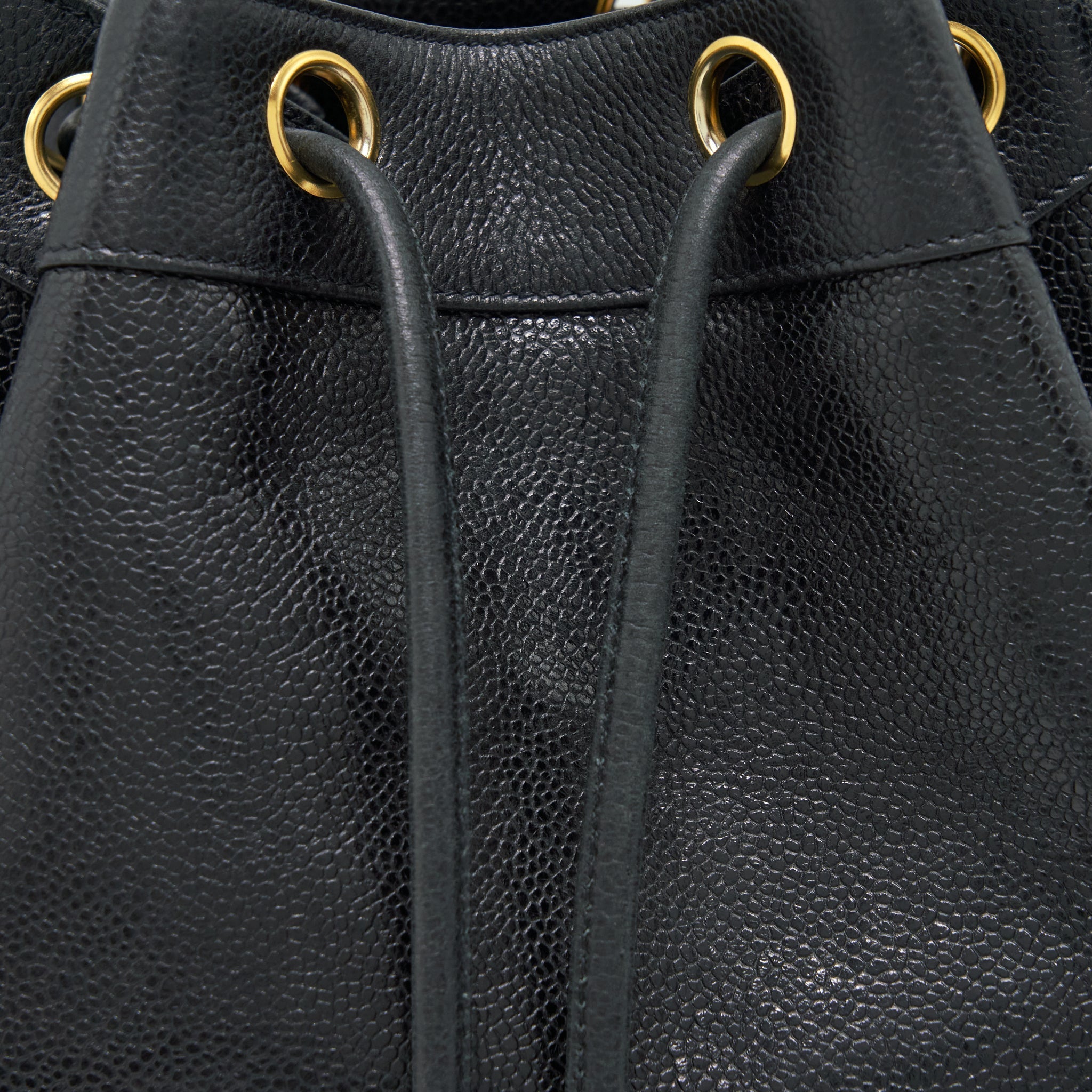 Chanel Vintage Bucket Bag Caviar Black