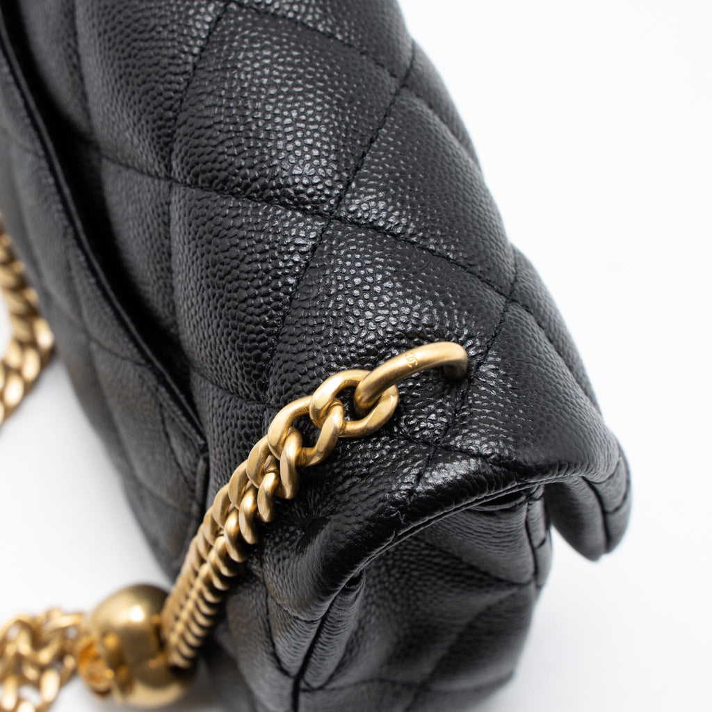 Chanel 23P Mini Coco Love Flap Bag Caviar Black  (Microchip)