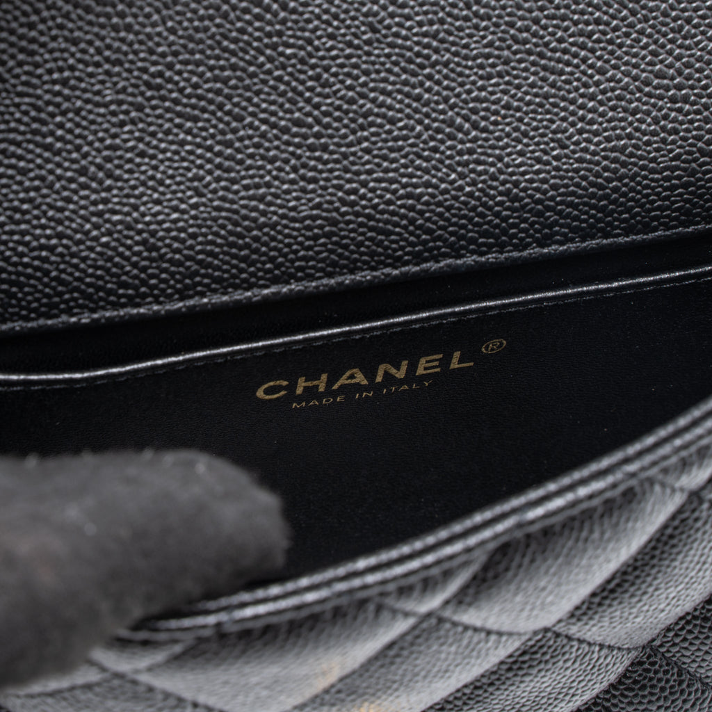 Chanel 23P Mini Coco Love Flap Bag Caviar Black  (Microchip)