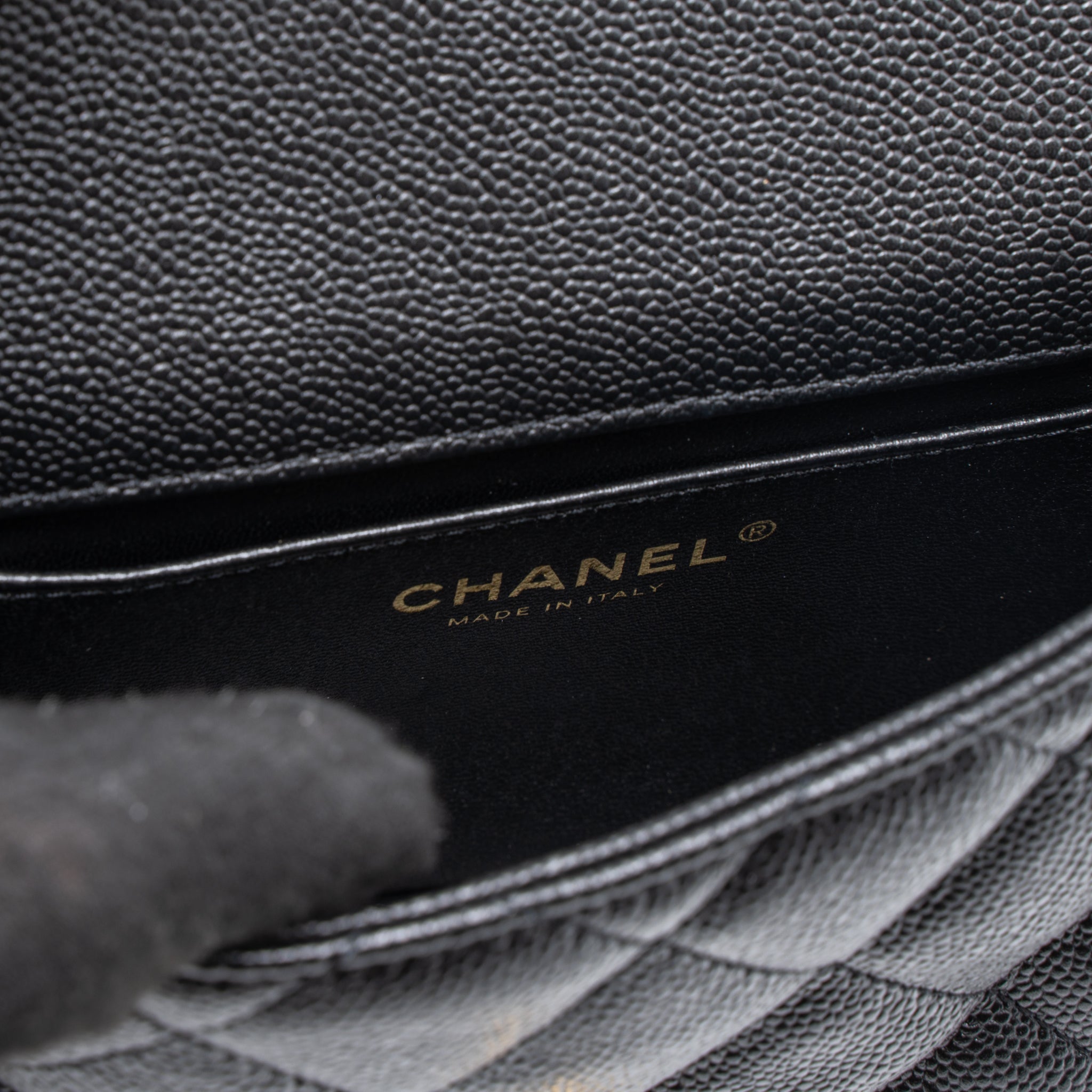 Chanel 23P Mini Coco Love Flap Bag Caviar Black  (Microchip)