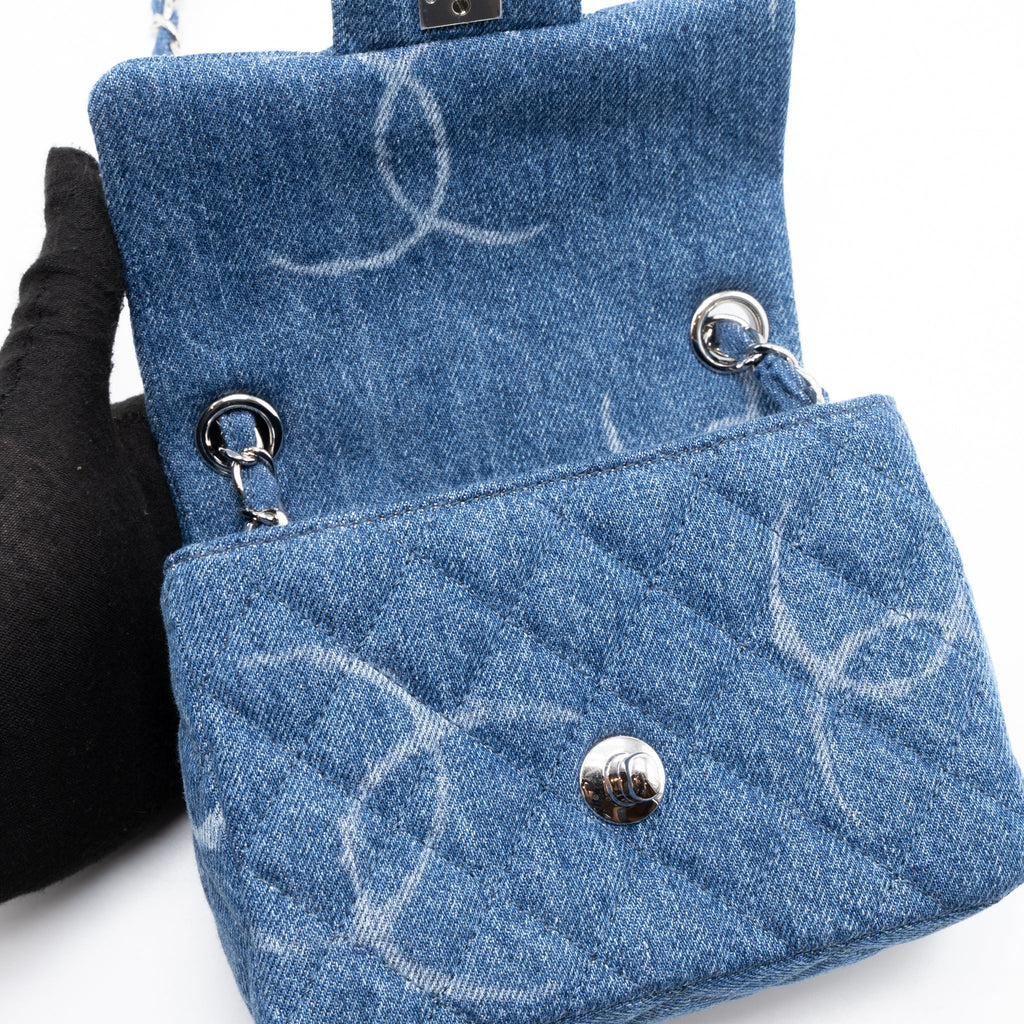 Chanel Mini Square Flap Bag Denim