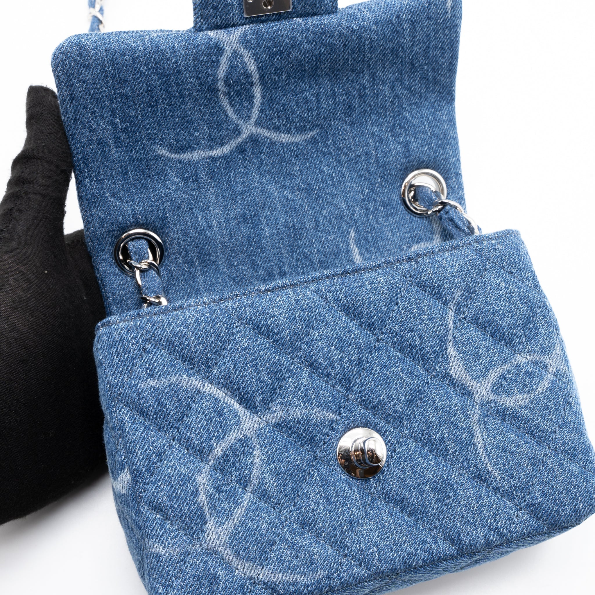 Chanel Mini Square Flap Bag Denim
