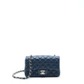 Chanel Mini Rectangular Flap bag Lambskin Blue