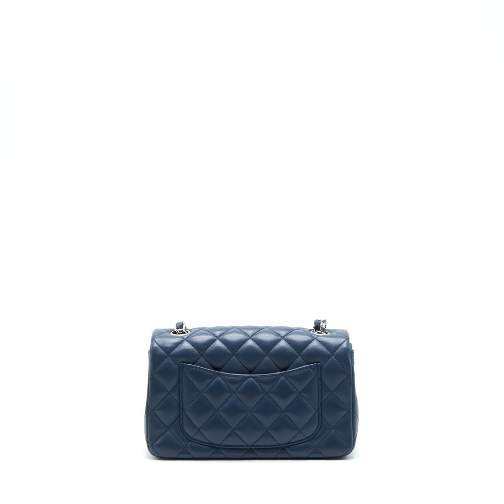 Chanel Mini Rectangular Flap bag Lambskin Blue