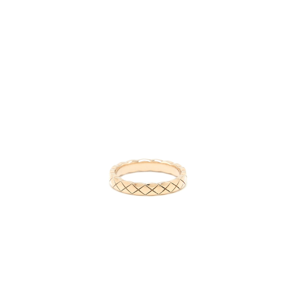 Chanel Size 51 Coco Crush Ring Mini Version Beige Gold
