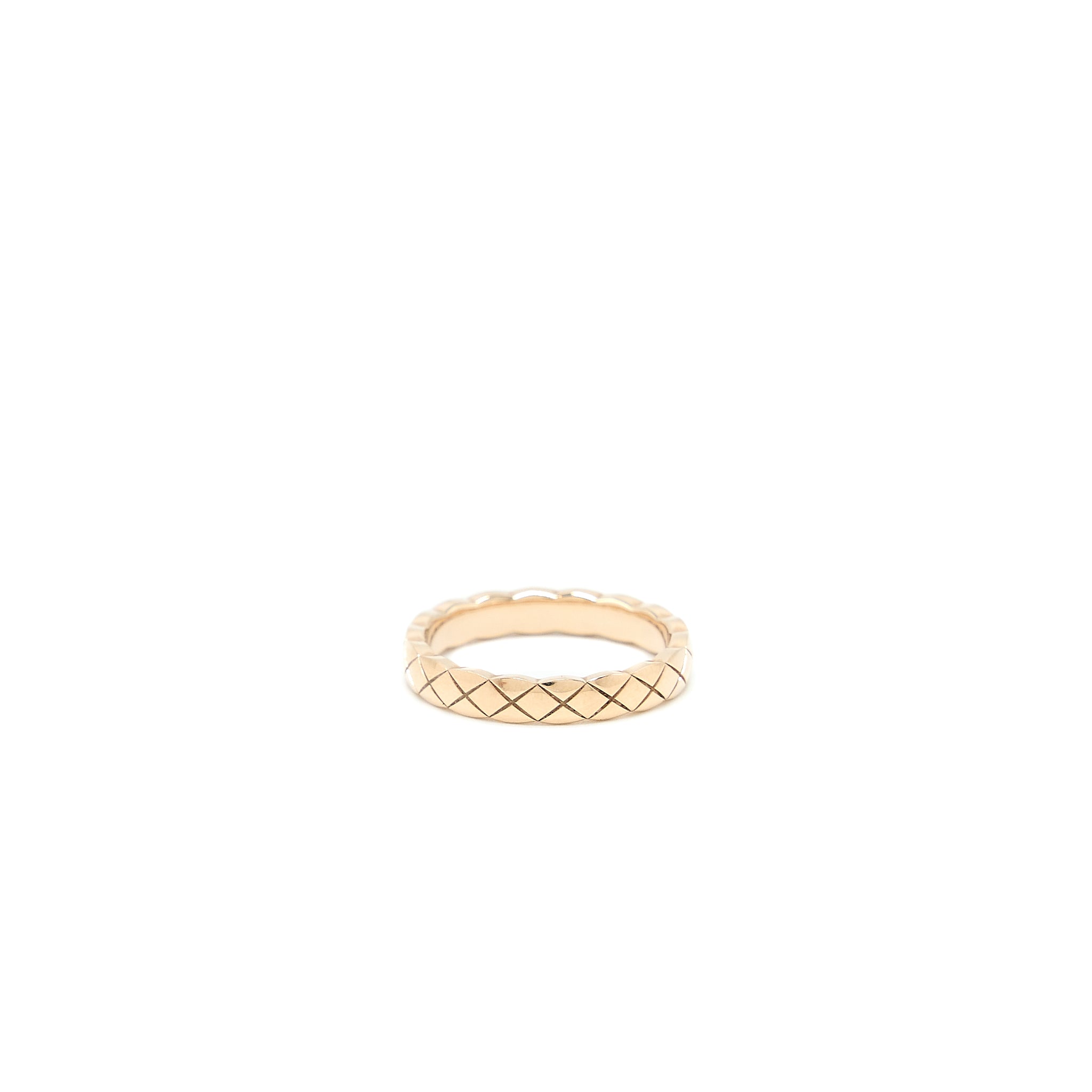 Chanel Size 51 Coco Crush Ring Mini Version Beige Gold