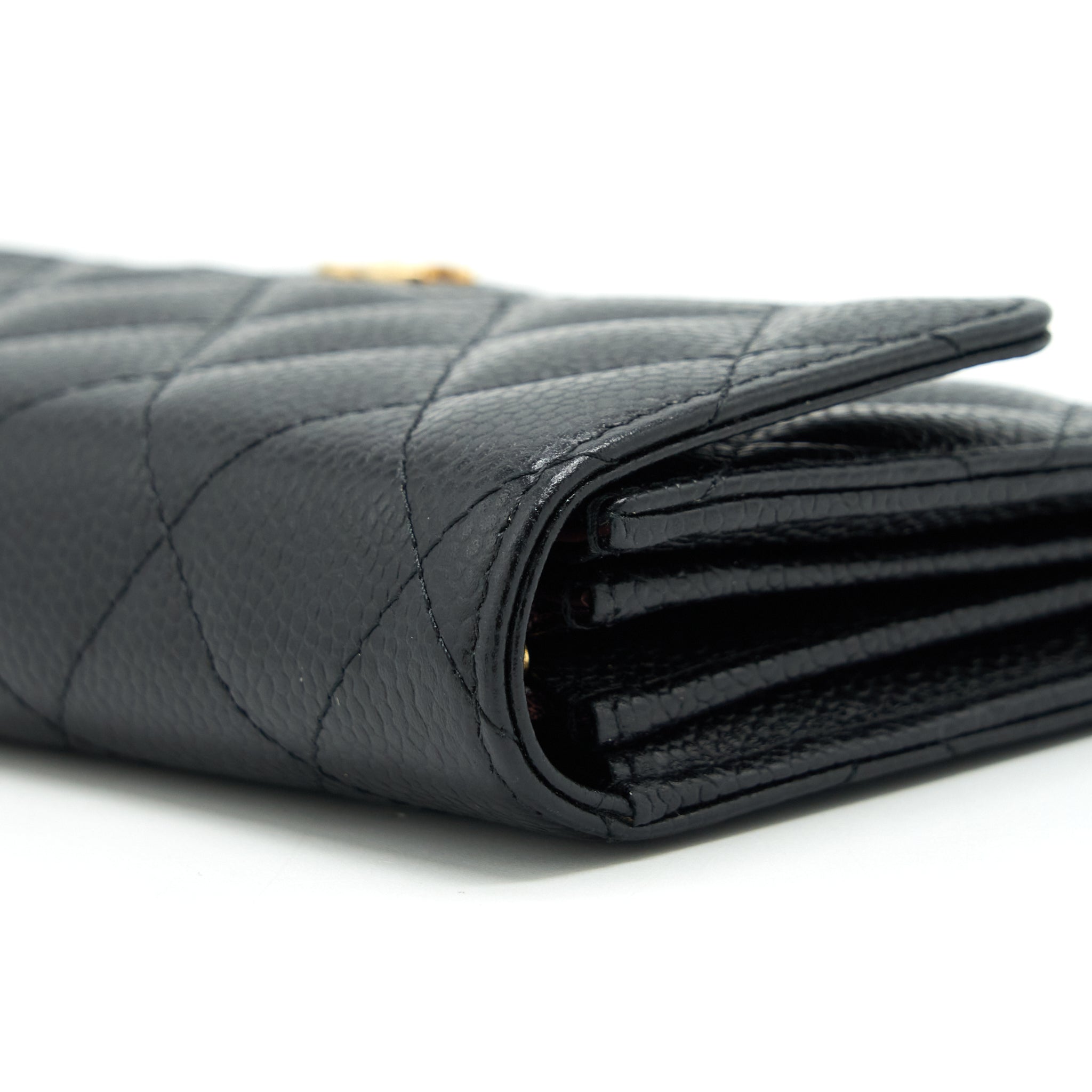 Chanel Classic Flap Long Wallet Caviar Black
