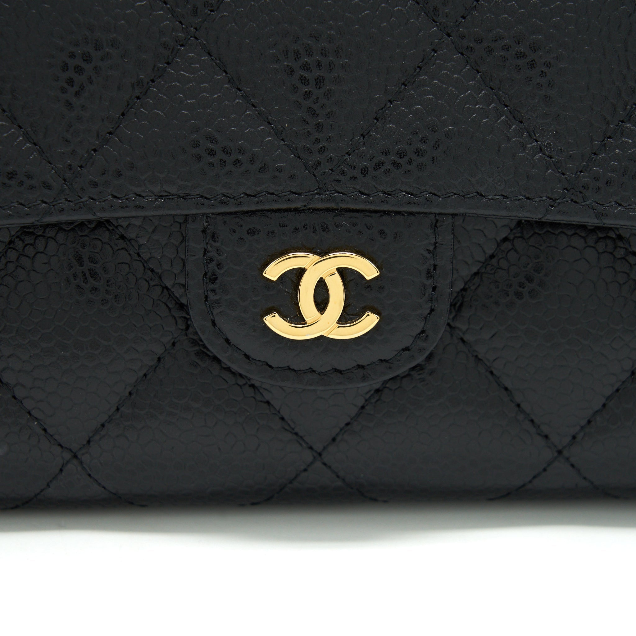 Chanel Classic Flap Long Wallet Caviar Black