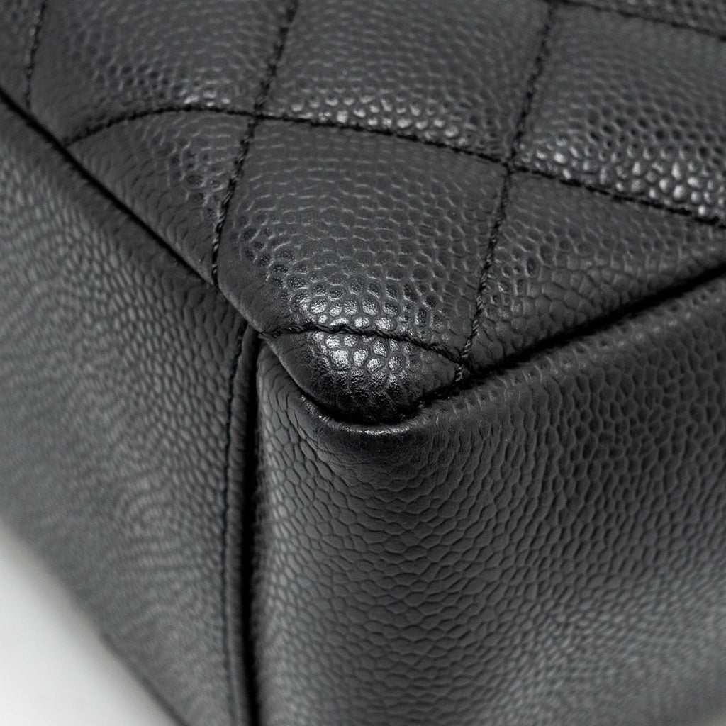Chanel Petit Shopping Tote Bag Caviar BLACK