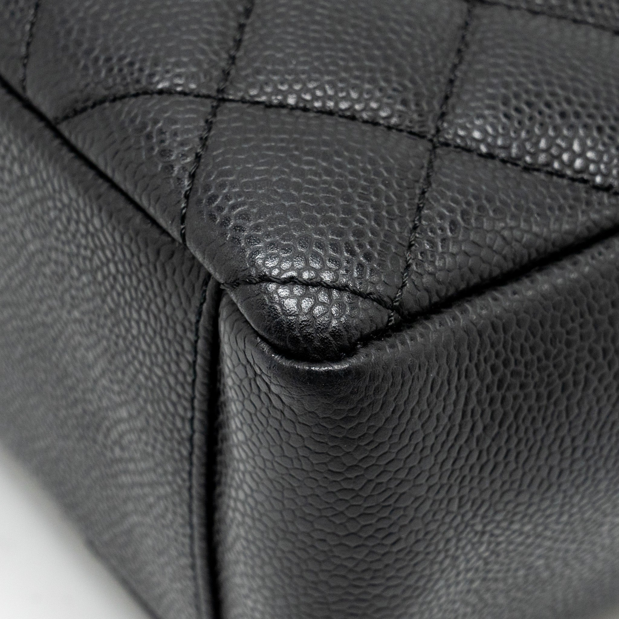 Chanel Petit Shopping Tote Bag Caviar BLACK