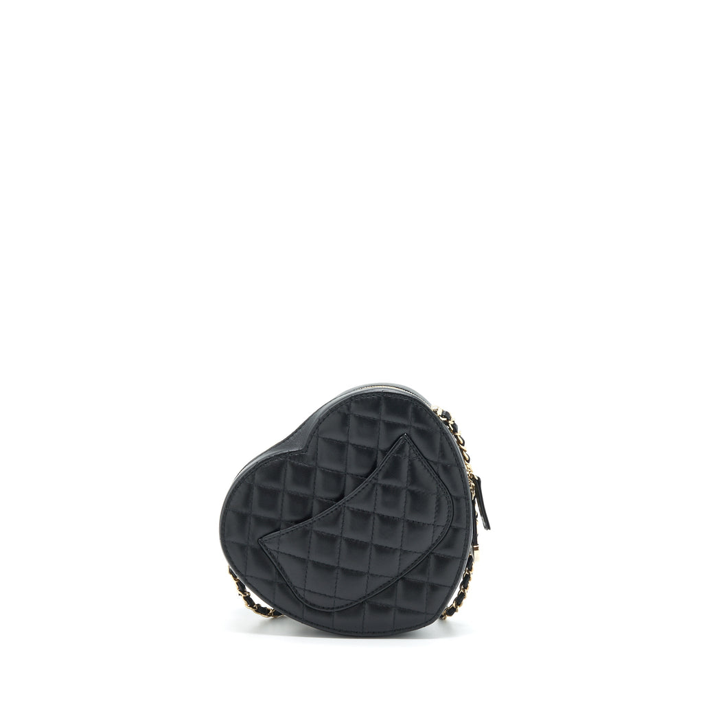 Chanel 22S Heart Bag Lambskin Black L