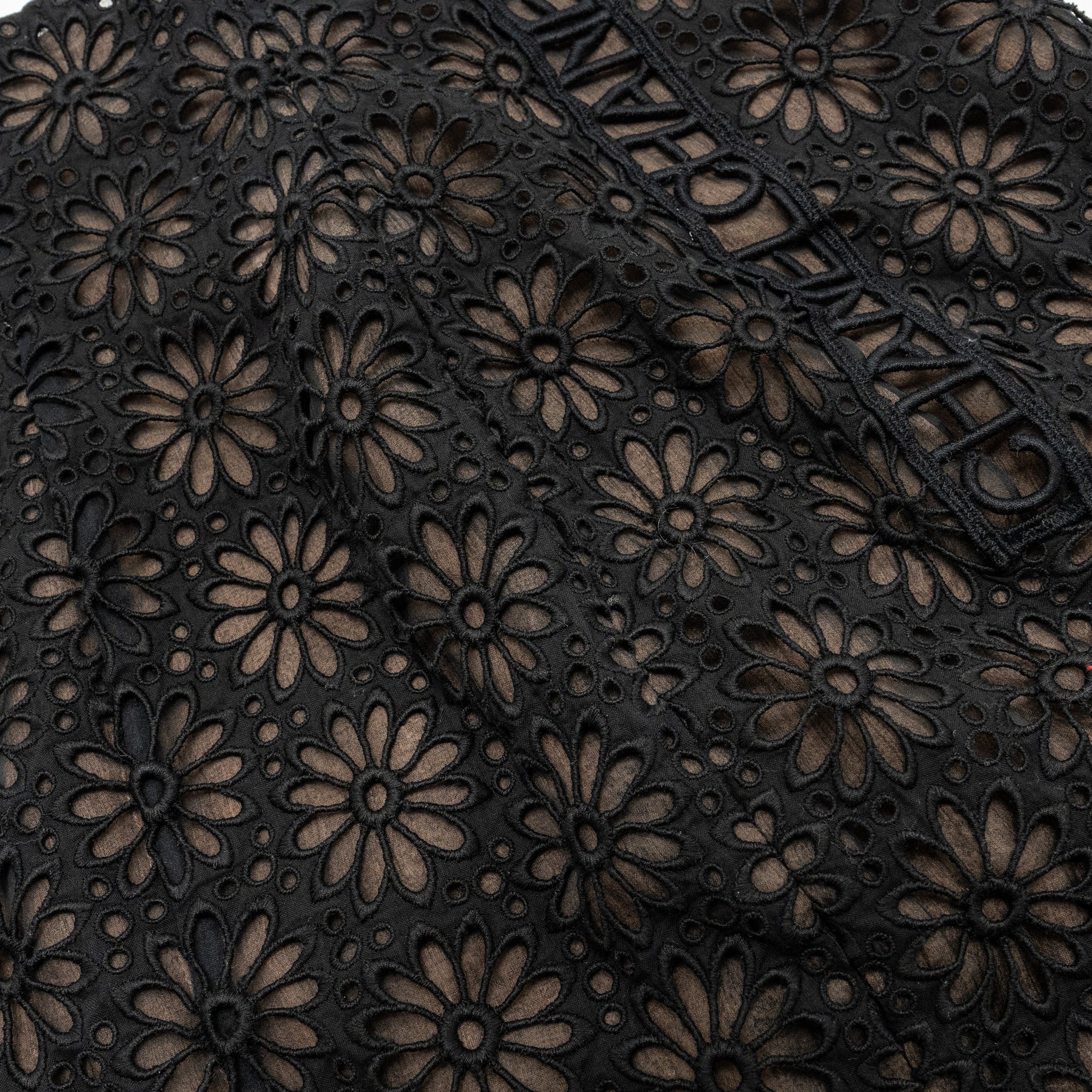Chanel Size 34 21S Flora Lace Skirt Cotton Black