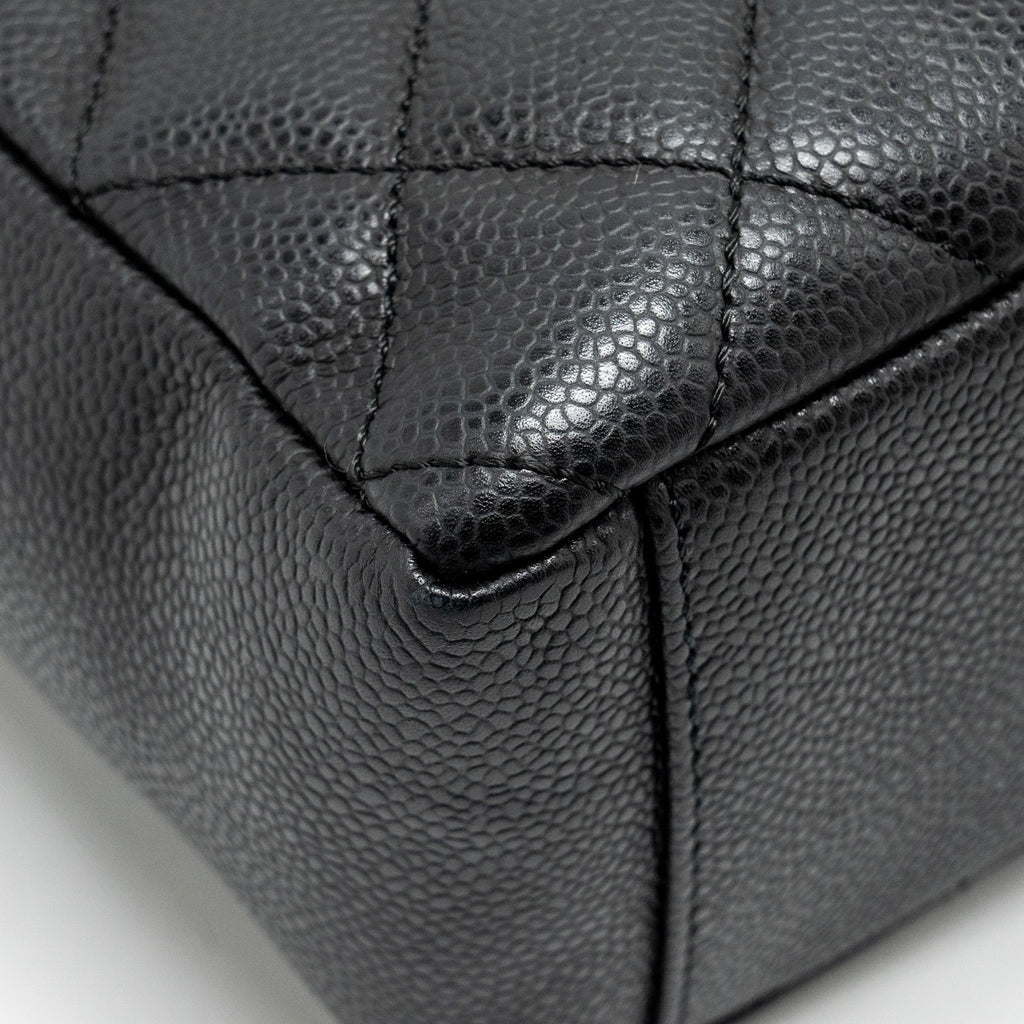 Chanel Petit Shopping Tote Bag Caviar BLACK