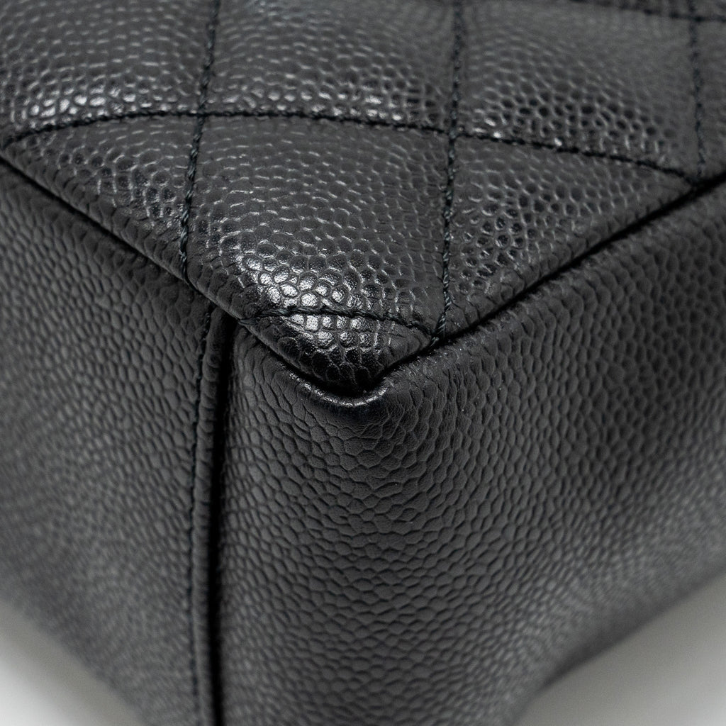 Chanel Petit Shopping Tote Bag Caviar BLACK