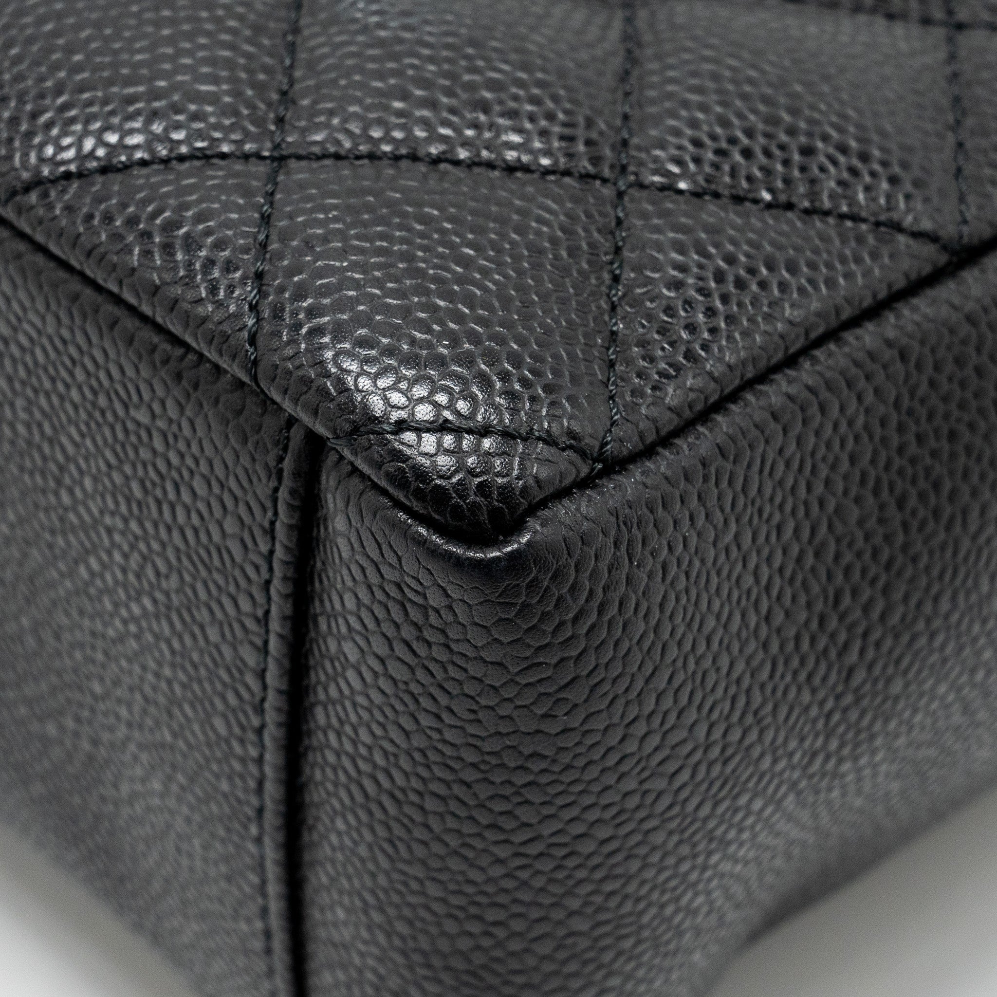 Chanel Petit Shopping Tote Bag Caviar BLACK