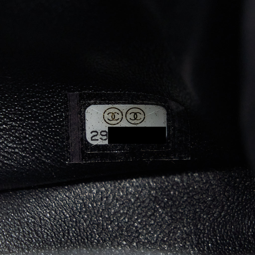 Chanel Mini Square Flap Bag Lambskin Black L