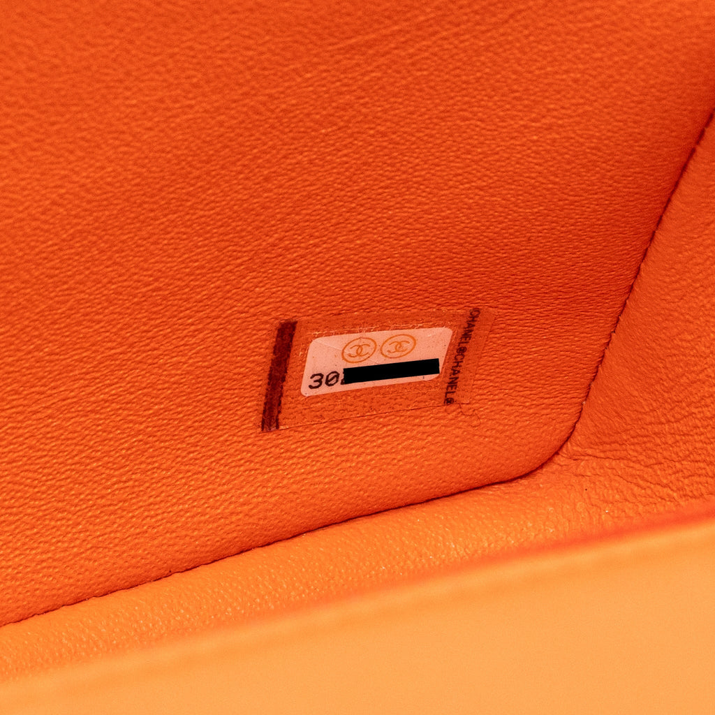 Chanel Mini Rectangular Flap Bag Lambskin Orange