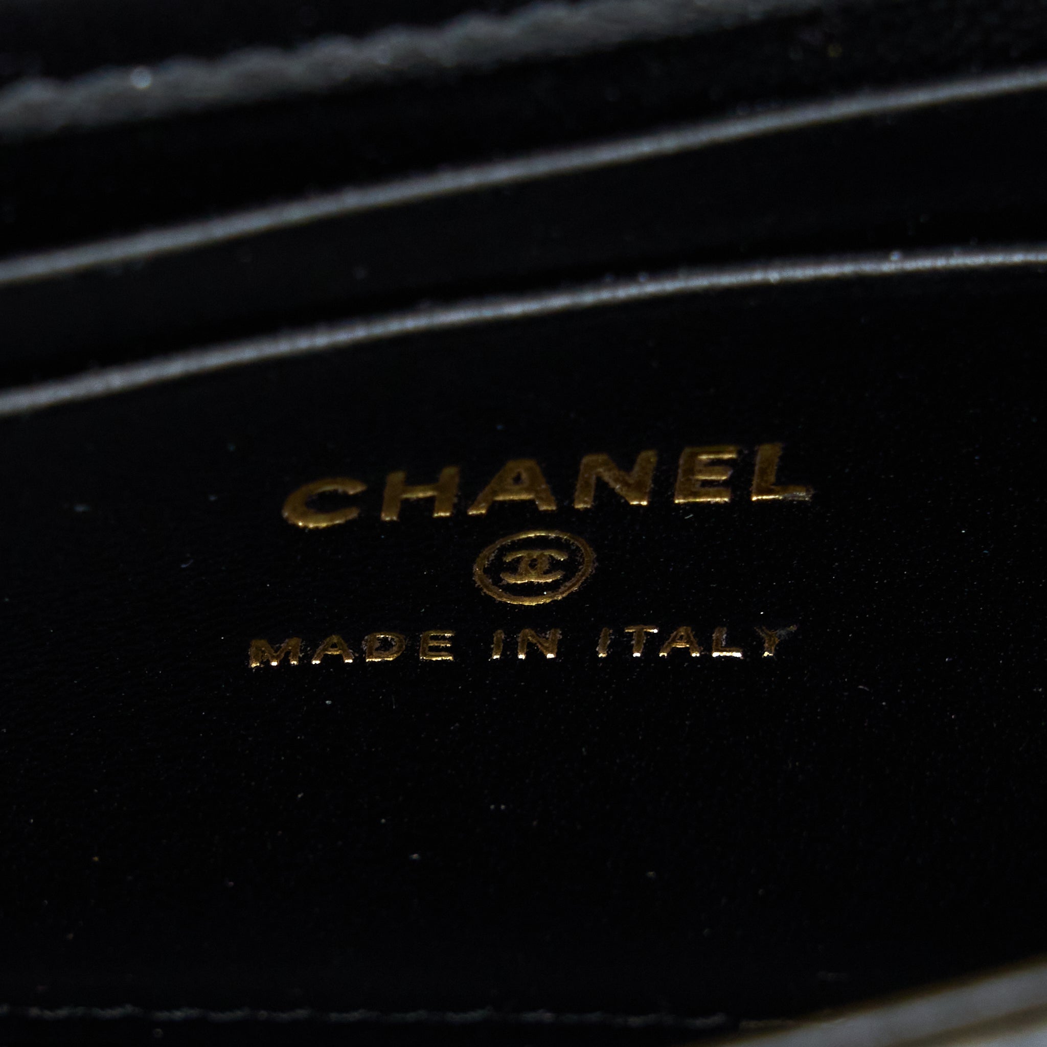 Chanel 22B Flap Bag With Enamel Top Handle Lambskin Black