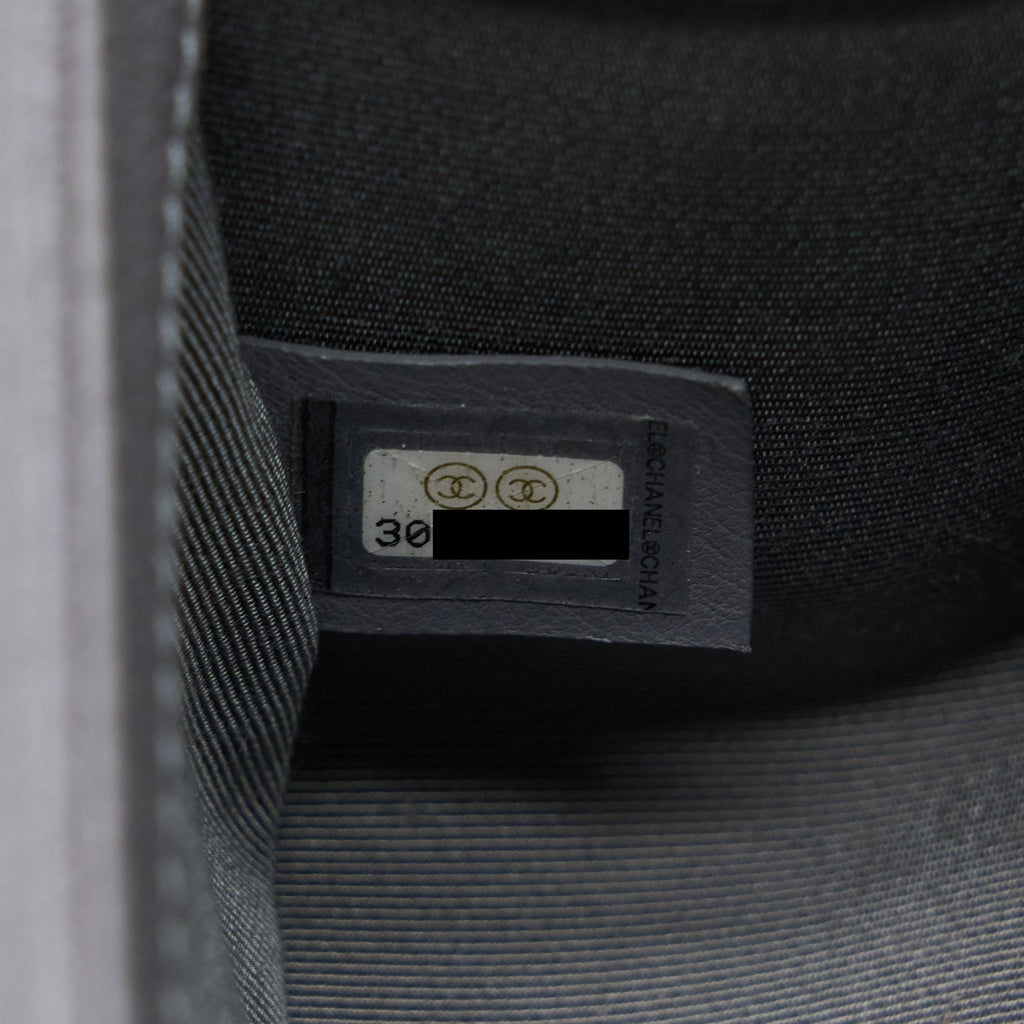 Chanel Small Boy Bag Caviar Grey L