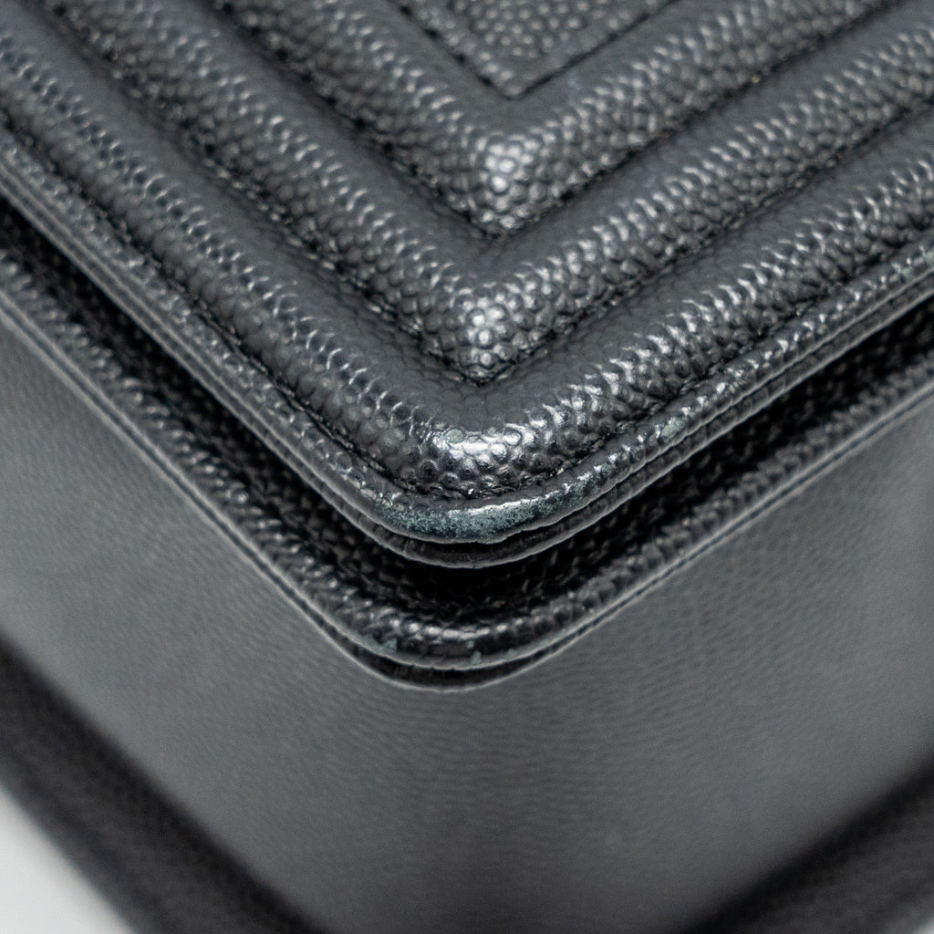 CHANEL Medium Boy Bag Caviar Black