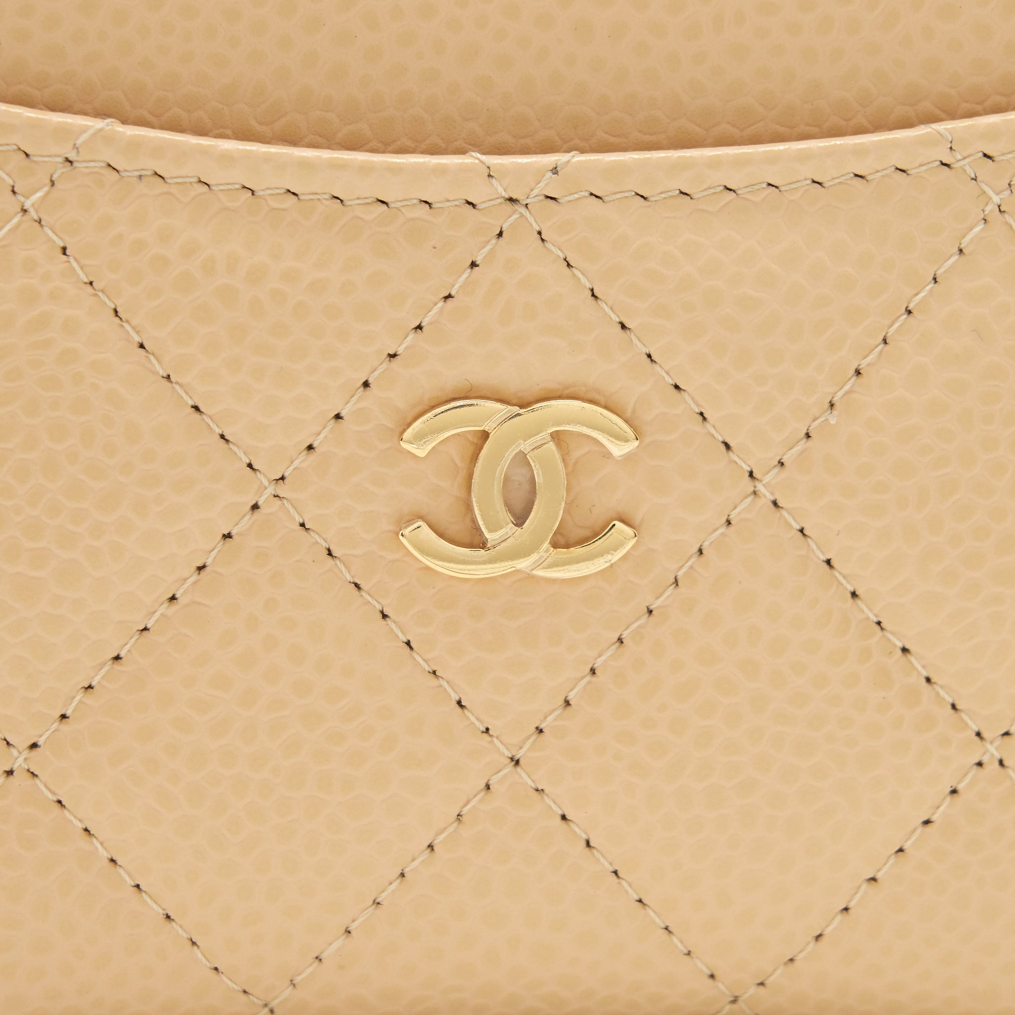 Chanel Card Holder Caviar beige