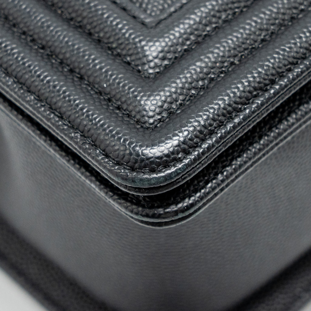 CHANEL Medium Boy Bag Caviar Black