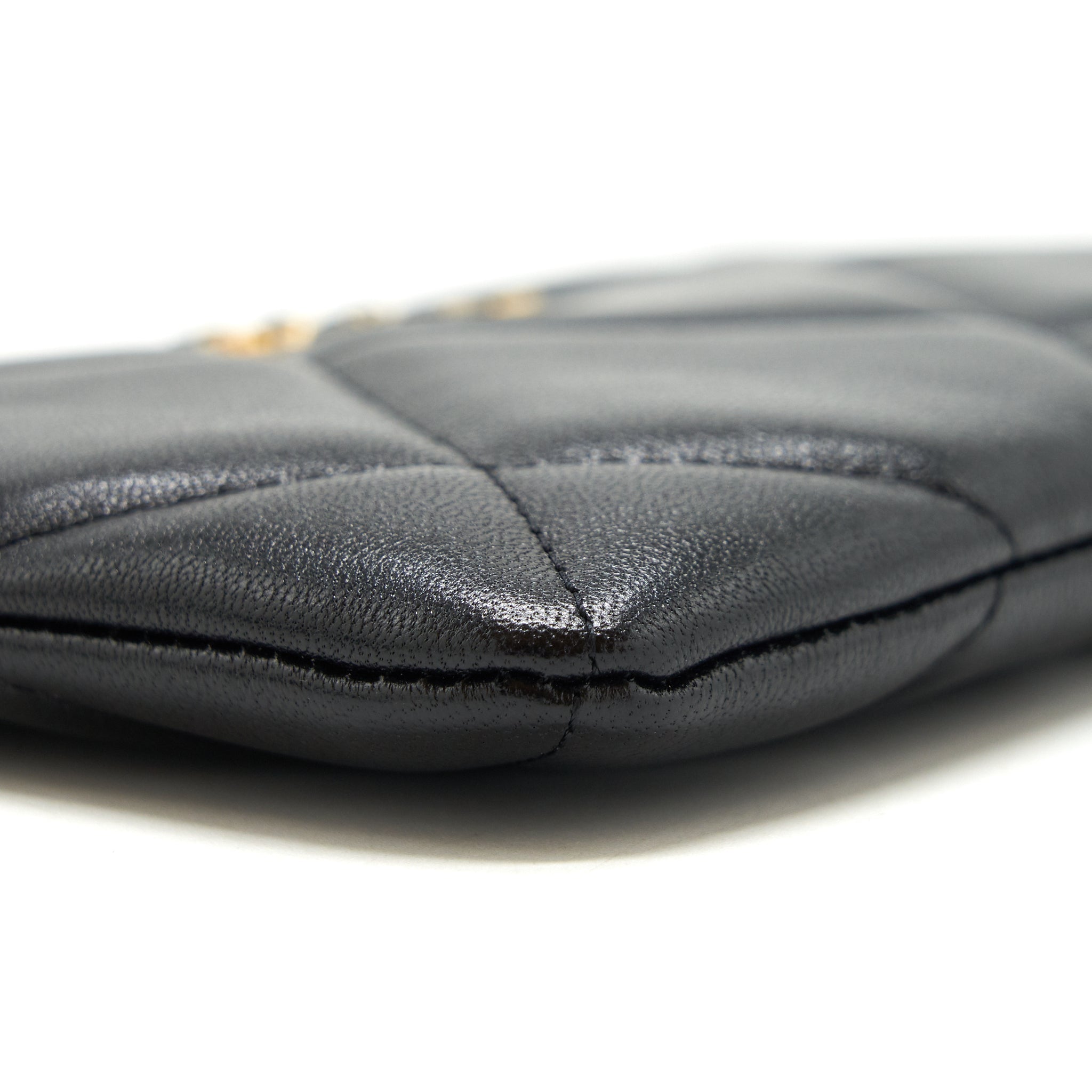 Chanel 19 Small pouch Goatskin Black