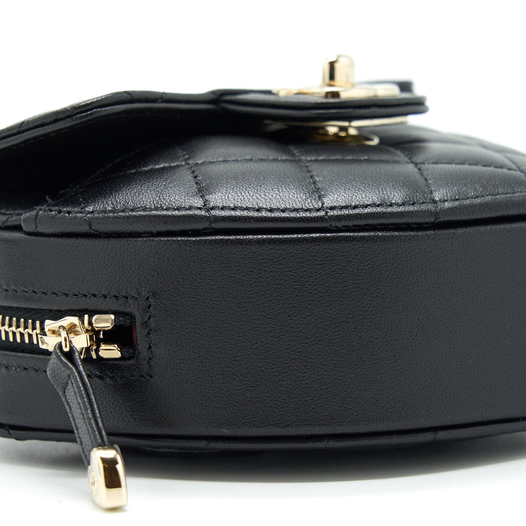 Chanel 22S Small Heart Bag Lambskin Black L