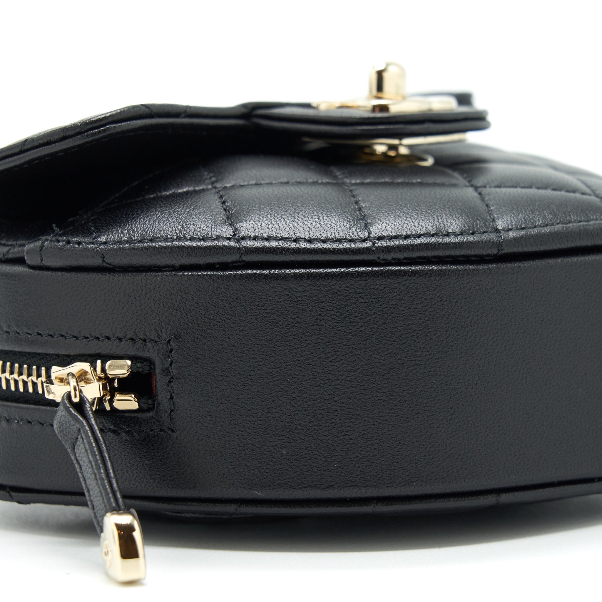 Chanel 22S Small Heart Bag Lambskin Black L