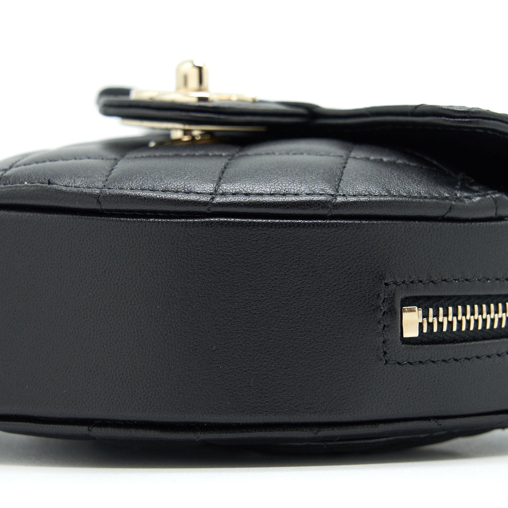 Chanel 22S Small Heart Bag Lambskin Black L