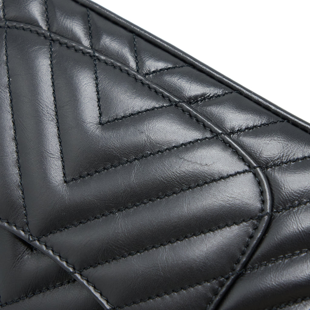 Chanel 2.55 Reissue Mini Chevron Flap Bag Aged Calfskin  Black
