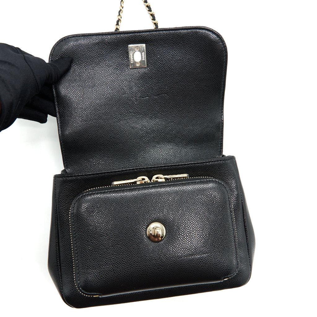 Chanel Small Business Affinity Caviar Black L