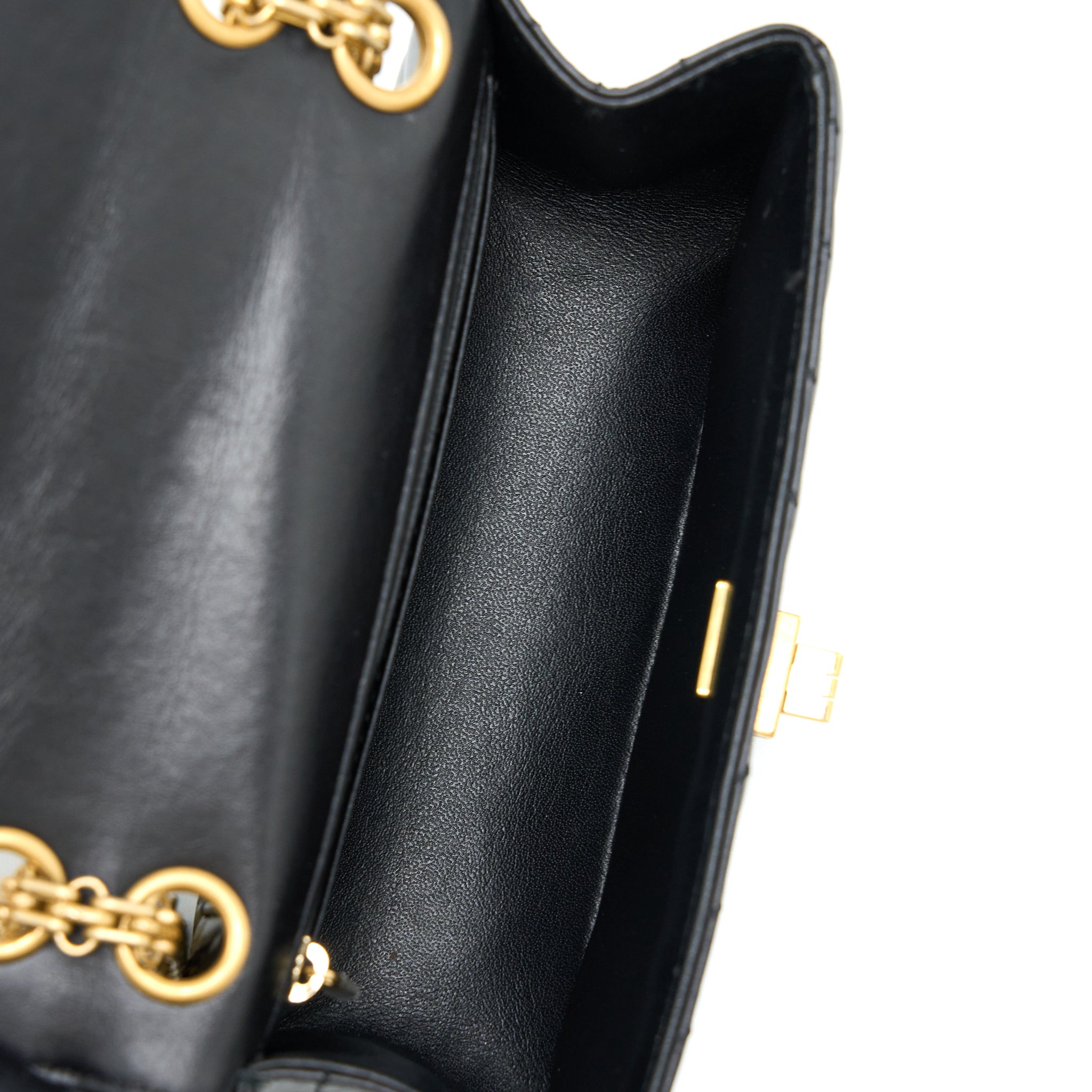Chanel 2.55 Reissue Mini Chevron Flap Bag Aged Calfskin  Black