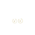 Chanel Giant Pearl Circle Earrings Pearl/Crystal Light Gold Tone