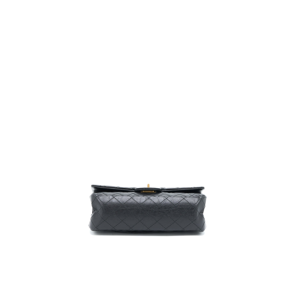 Chanel Small 2.55 225 Reissue Flap Bag Aged Calfskin Black Brushed
