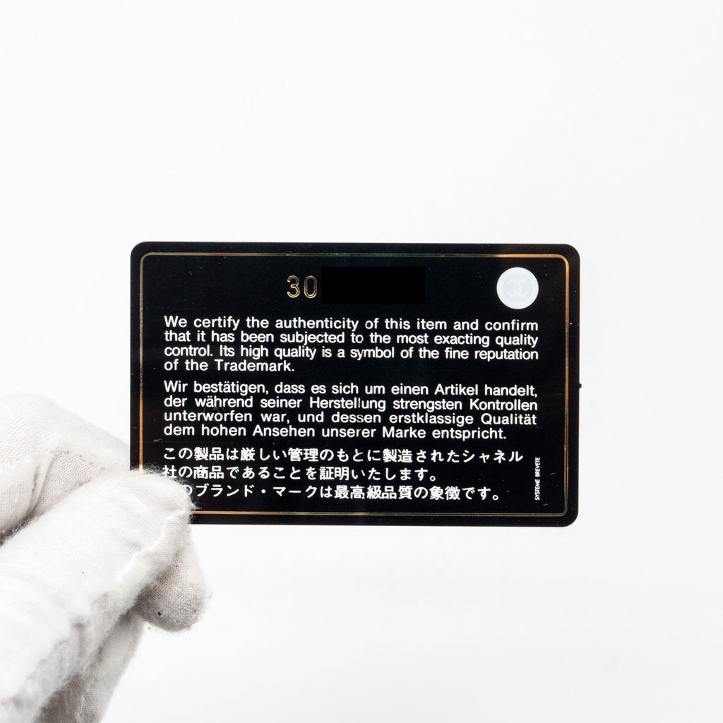 Chanel boy zip card holder caviar black