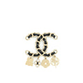 Chanel Leather Chain With Drop Charms Brooch L