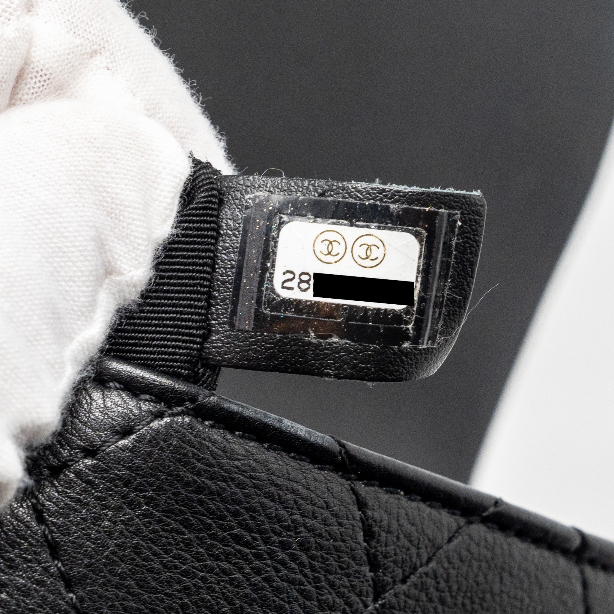 Chanel half moon quilted flap bag Grained Calfskin black