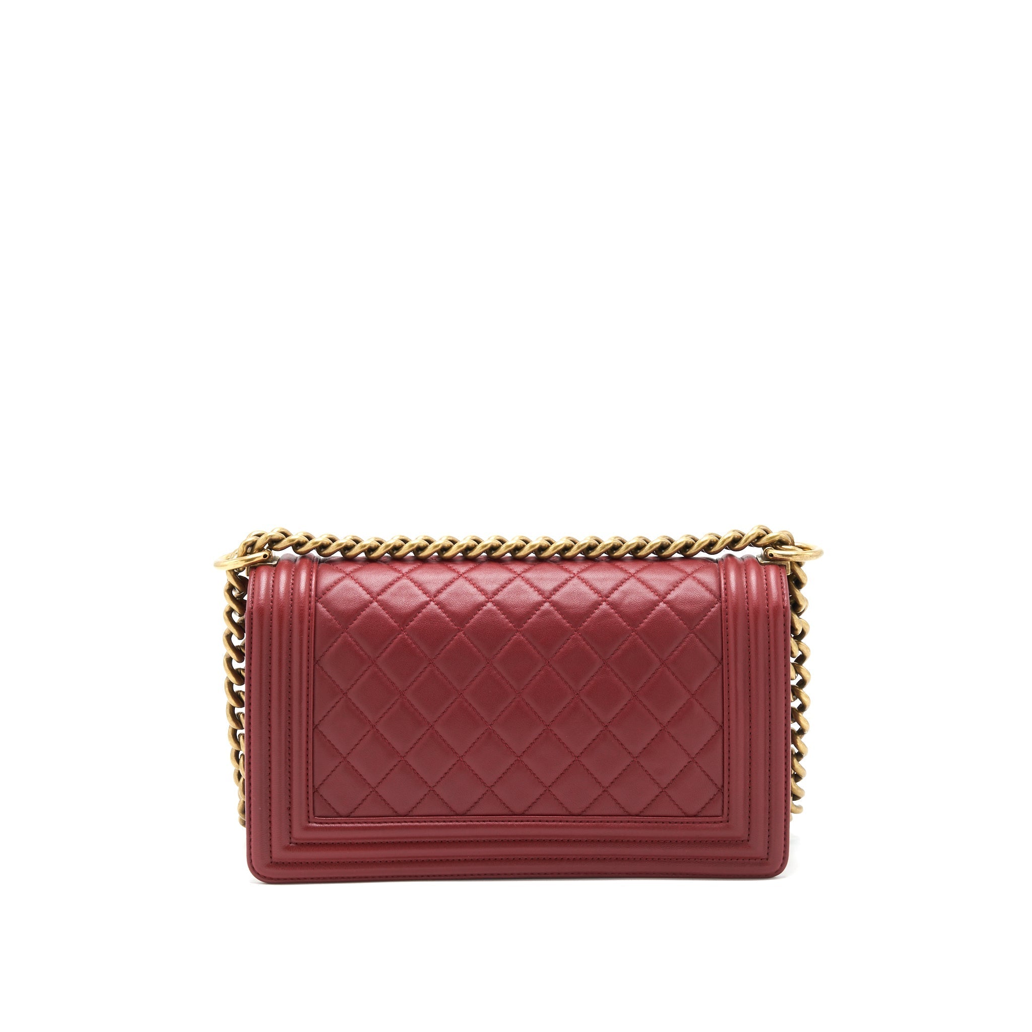 Chanel Medium Boy Bag Lambskin burgundy