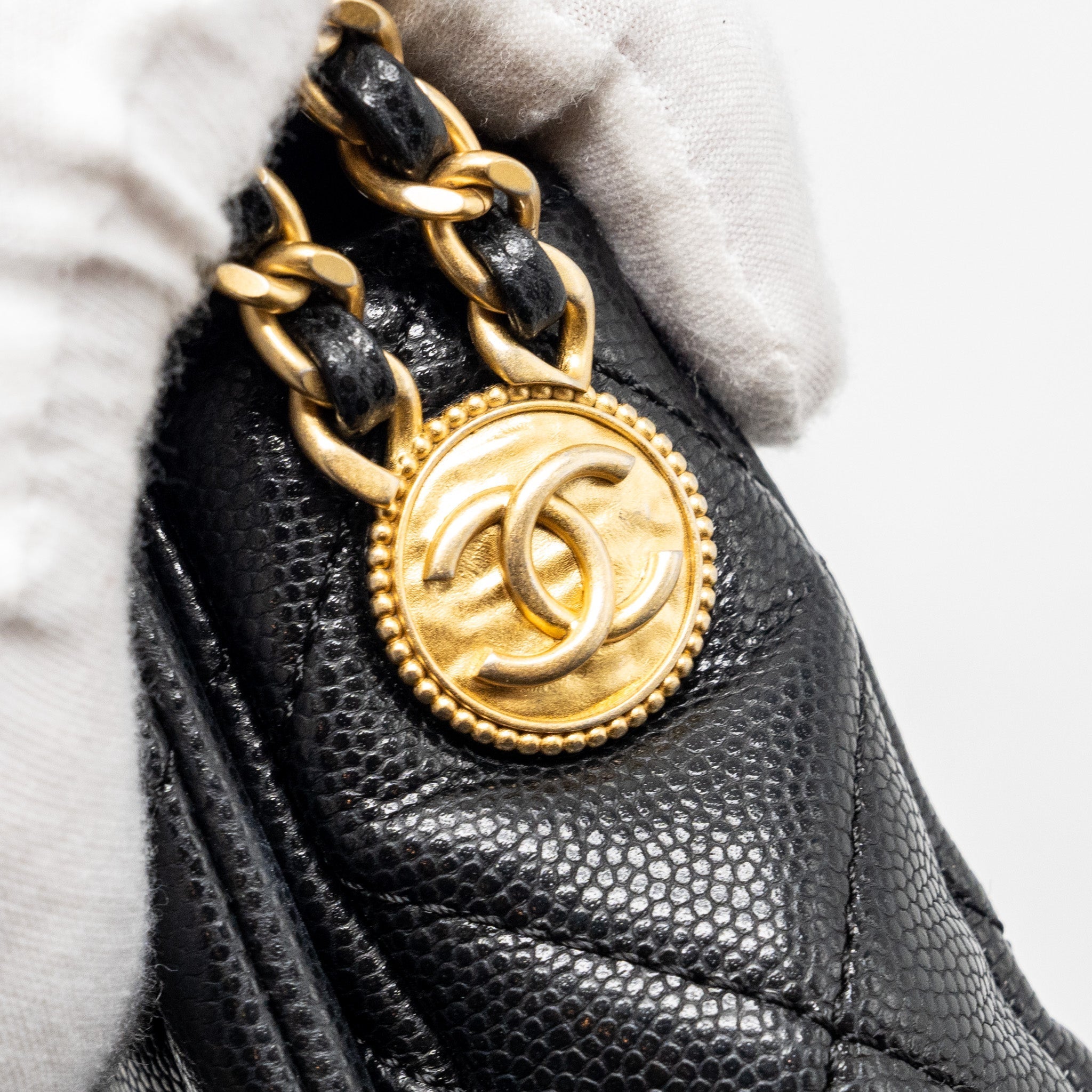 Chanel Mini Twist Your Button Flap Bag Caviar Black  (Microchip)