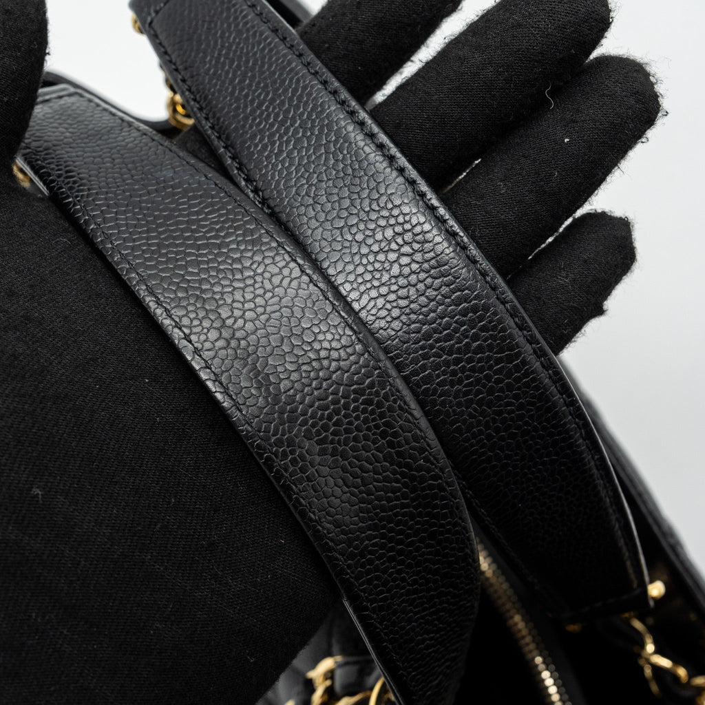 Chanel grand shopping tote bag caviar Black